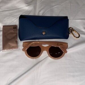 Loewe Tan Sunglasses with Loewe Blue Case NWOT